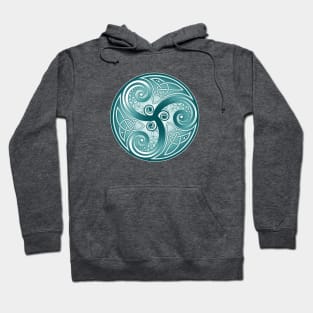 April Triskelion Teal Hoodie